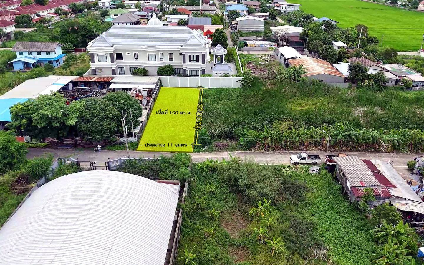 Land Lam Luk Ka 43, Soi Kittirat, size 100 sq m. Land Lam Luk Ka 43, Soi Kittirat, size 100 sq m.