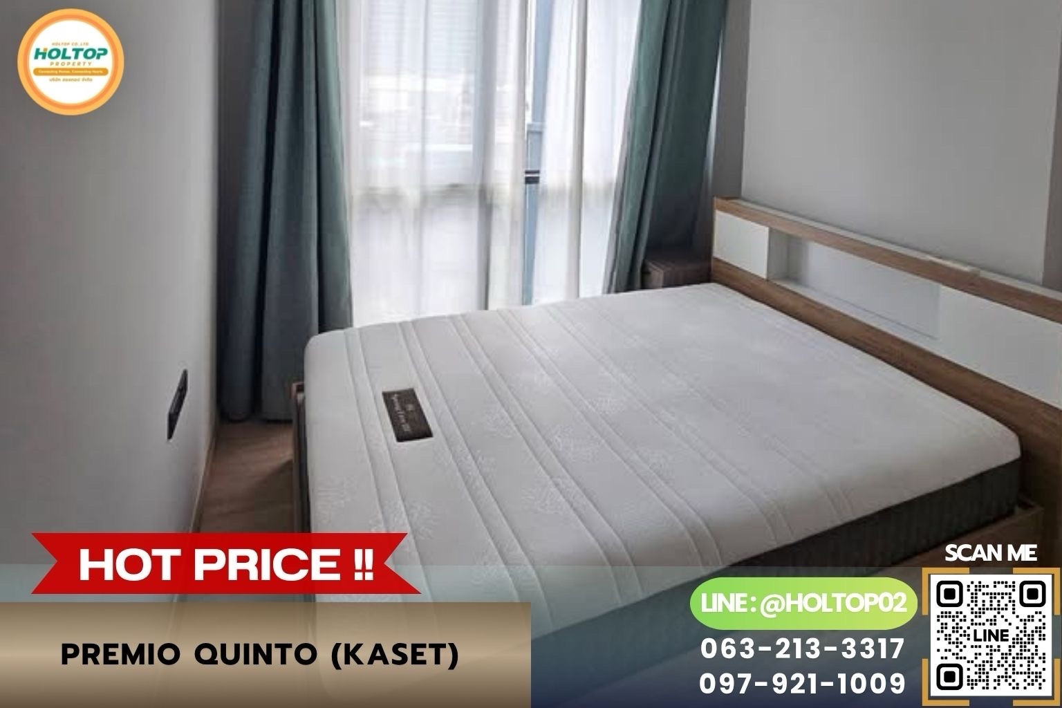 #Z6329 ให้เช่าคอนโด Premio Quinto (Kaset) 