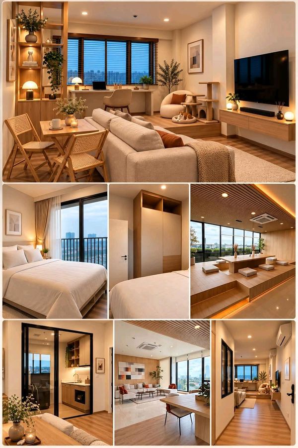 ✨🌿 New condo, large room 42 sq m., pets allowed 🐶🐱 Modern Japandi Style | Ceiling height 2.9 m. | Complete functions, comfortable living.