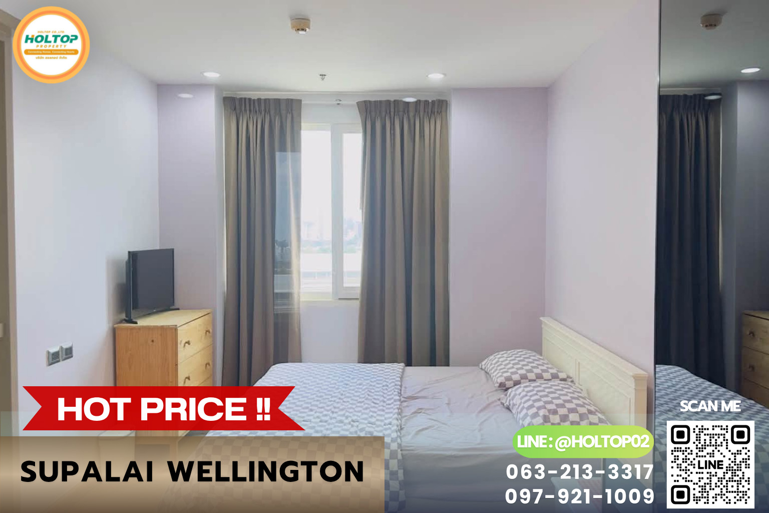 #E1518💕070969For Rent Condo Supalai Wellington