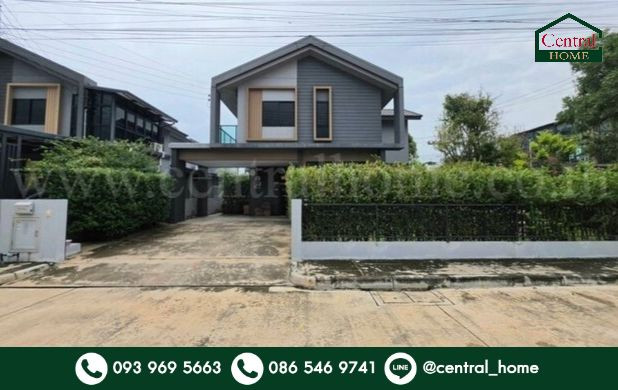 Single house 71 sq m., Kanasiri Village, Ratchaphruek-346, corner house, beautiful house, cheapest in the project.