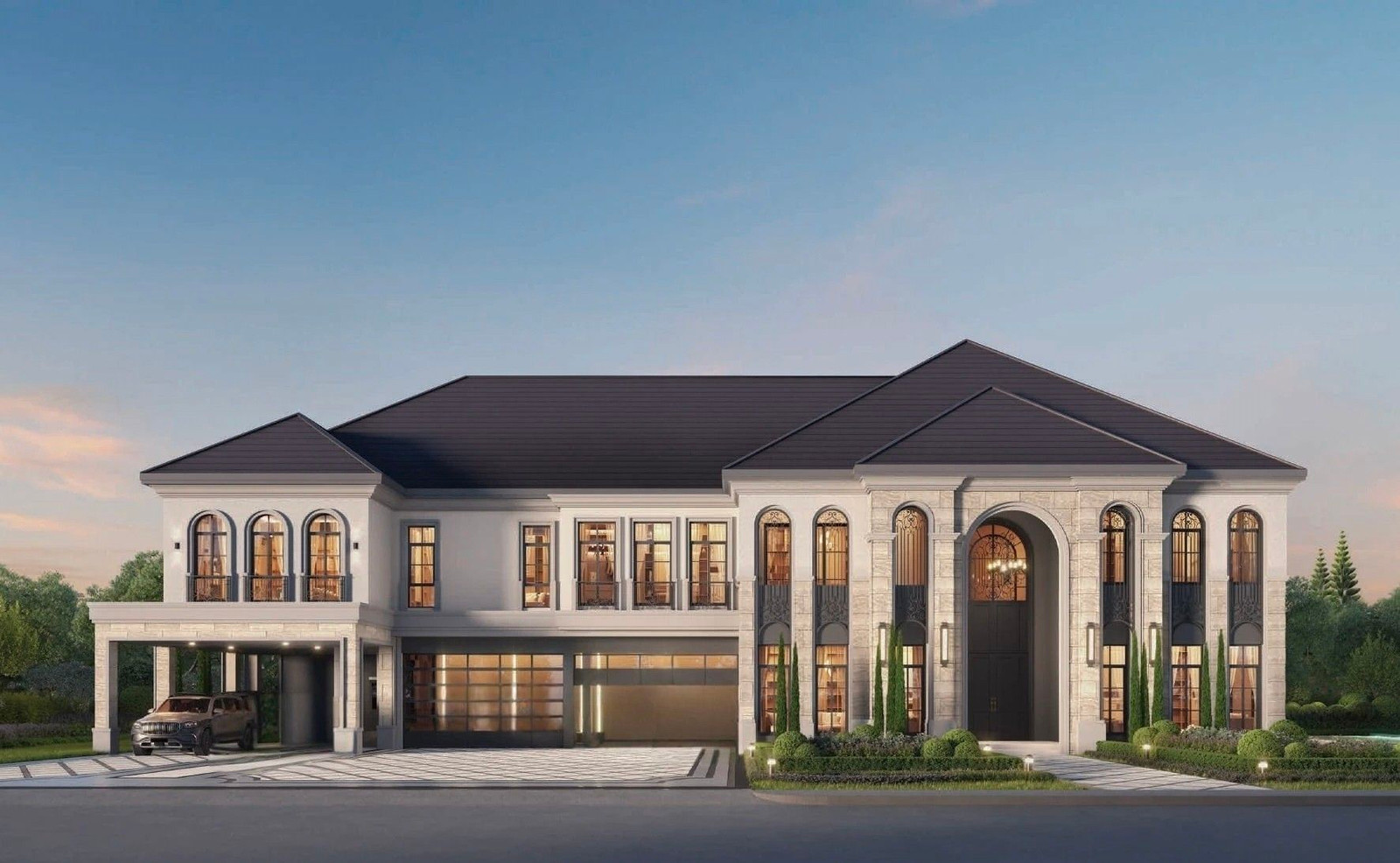 Luxurious 2-storey detached house for rent, The Palazzo Krungthep Kreetha project, good location, near the expressway, convenient travel. Luxurious 2-storey detached house for rent, The Palazzo Krungthep Kreetha project, good location, near the expressway, convenient travel.