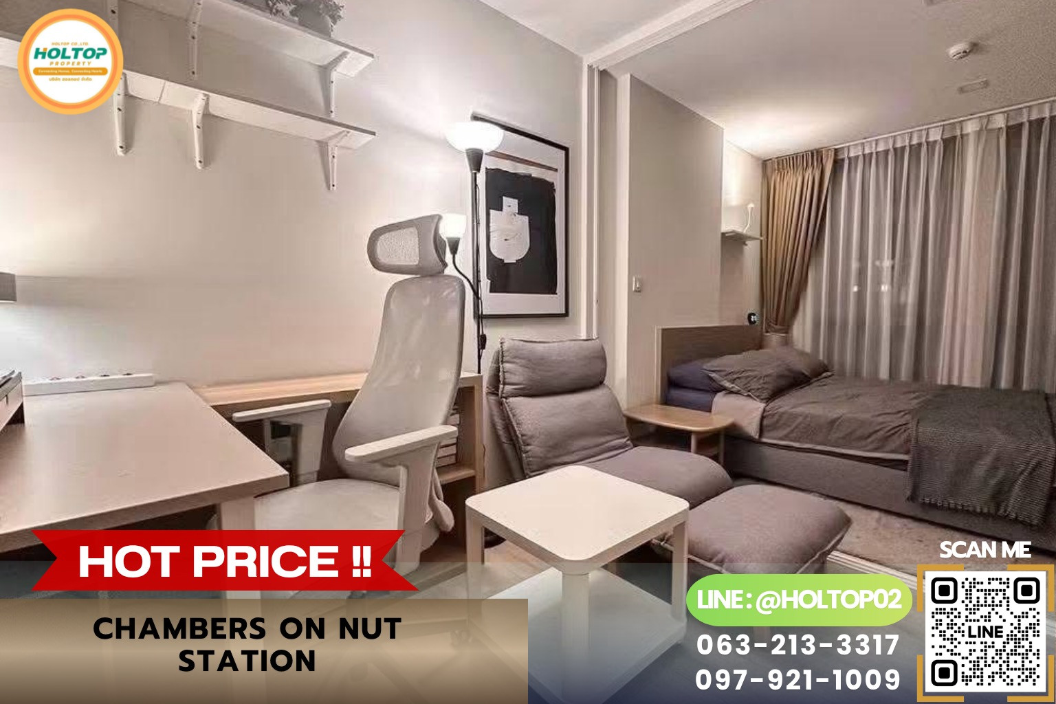 #Z6334 Condo for rent CHAMBERS On Nut Station.