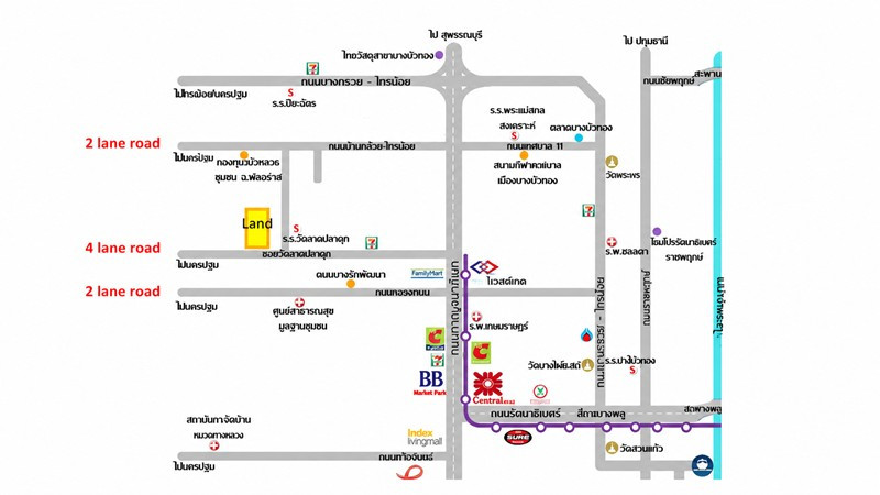 ขายที่ดินเปล่าถมแล้ว 14 ไร่ 301 ตร.ว. ซอยวัดลาดปลาดุก บางบัวทอง ทำเลดี เหมาะสำหรับการลงทุน ทำหมู่บ้านจัดสรร โกดัง และอื่นๆ   – รูปที่ 4