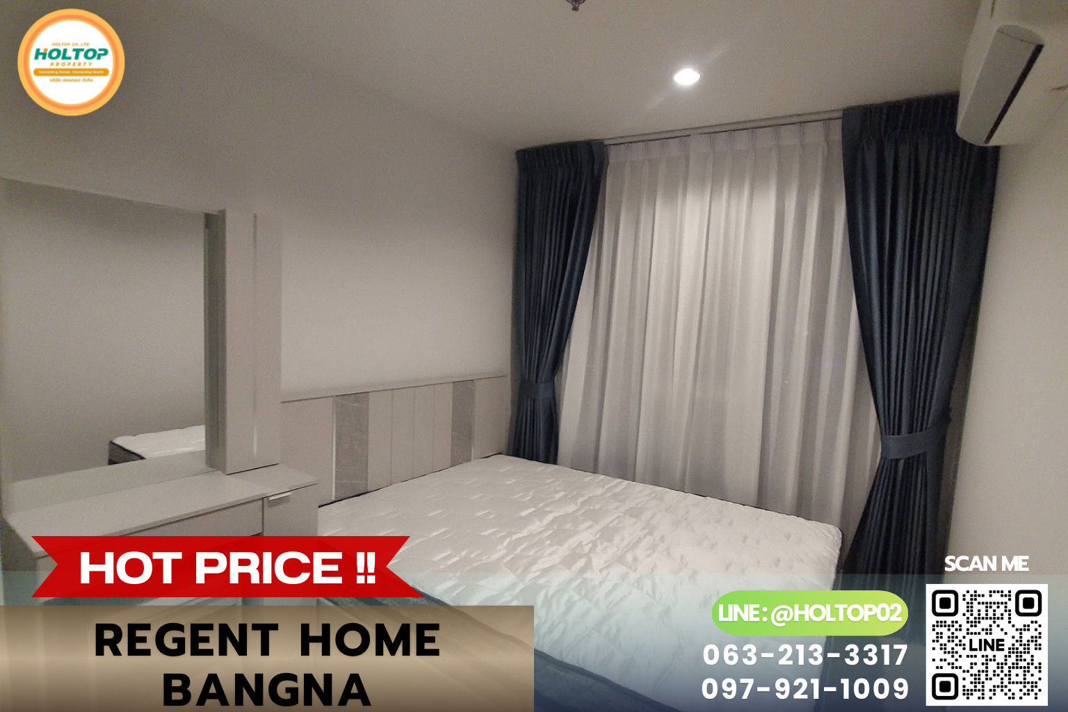 #E1531💕070969For Rent Condo Regent Home Bangna