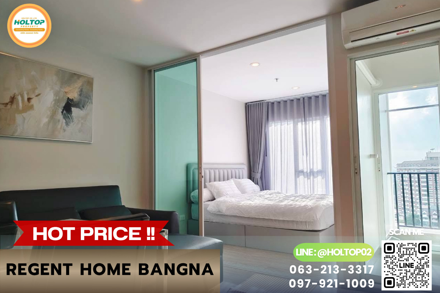 #E1524💕070969For Rent Condo Regent Home Bangna