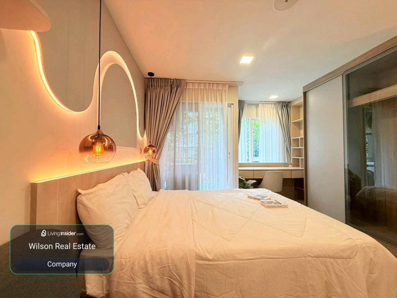 🌊 Kave Town Island, pool view, 22 sq m., beautiful built-in, minimalist style.