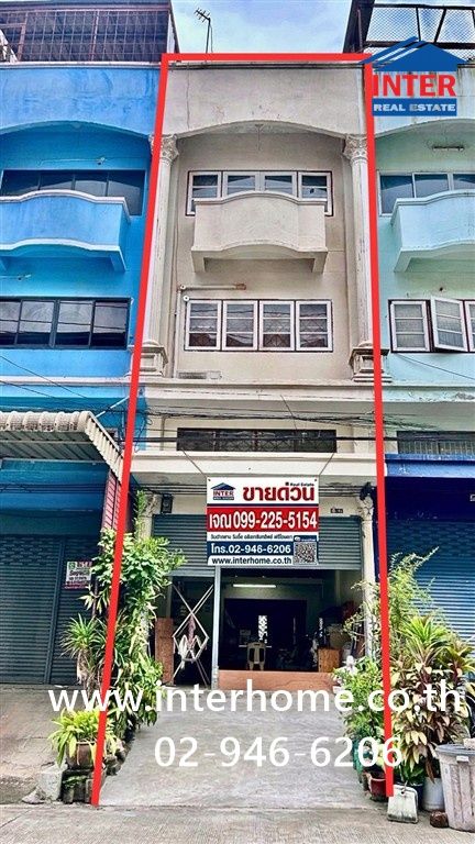 Commercial building, 3 floors, 17 sq m, Kanchanathip Village. Soi Phraya Suren 15, Ramindra Road, Phraya Suren Road, Khlong Sam Wa District, Bangkok