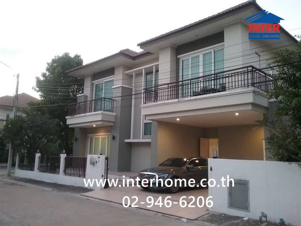 2-story detached house, 67.4 sq m, Ratchaphruek Village. Ramkhamhaeng-Suwinthawong Soi Suwinthawong 5/2 Suwinthawong Road, Ramkhamhaeng Road, Min Buri District, Bangkok