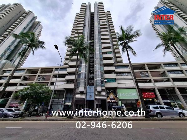 Condominium 54.74 sq m. Victoria Lake View Condominium, Building 2, entrance of Soi C12, Bond Street Road, Tiwanon Road, Pak Kret, Nonthaburi.