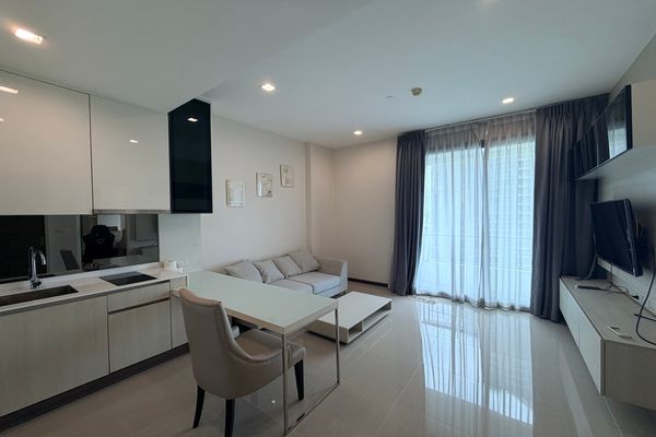 🔥 For Rent !!🔥 Q Asoke, 1 bedroom, 1 bathroom, high floor 23++, pool view, There is a bathtub, big size !! Code C20230100759 furnished, ready to move in📣📣 