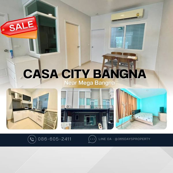 ✴️ 𝐅𝐨𝐫𝐒𝐚𝐥𝐞 ✴️  𝐇𝐨𝐭𝐃𝐞𝐚𝐥 𝟑.𝟕 𝐌𝐛 ‼️ 𝐂𝐚𝐬𝐚 𝐂𝐢𝐭𝐲 𝐁𝐚𝐧𝐠𝐧𝐚 🏡 ใกล้เมกะ บางนา , นานาชาติ 𝐂𝐨𝐧𝐜𝐨𝐫𝐝𝐢𝐚𝐧 & 𝐃-𝐏𝐑𝐄𝐏 เพียง 5 นาทีเท่านั้น 🚩🚩