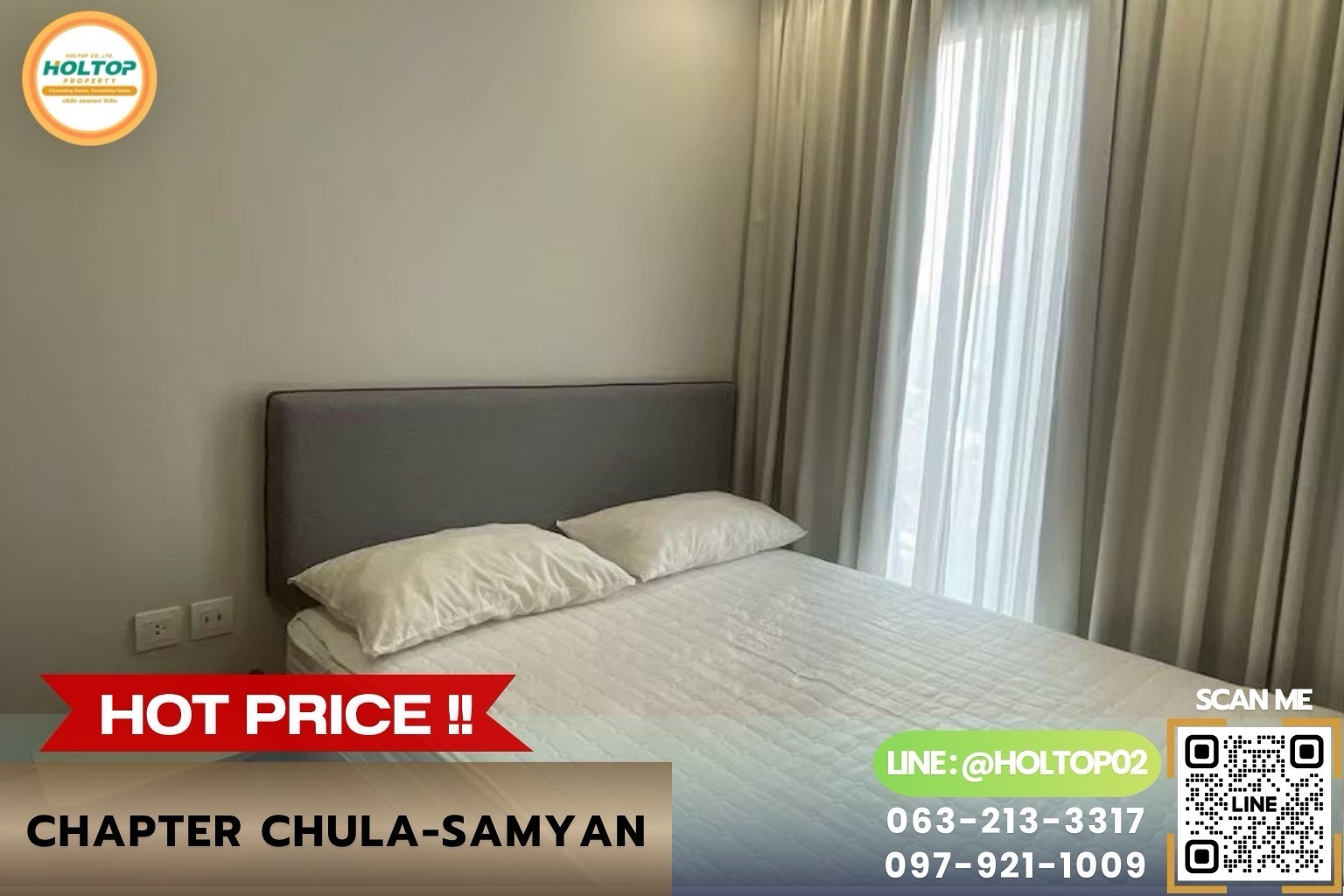 #L1263 ให้เช่าคอนโด Chapter Chula-Samyan #L1263 ให้เช่าคอนโด Chapter Chula-Samyan