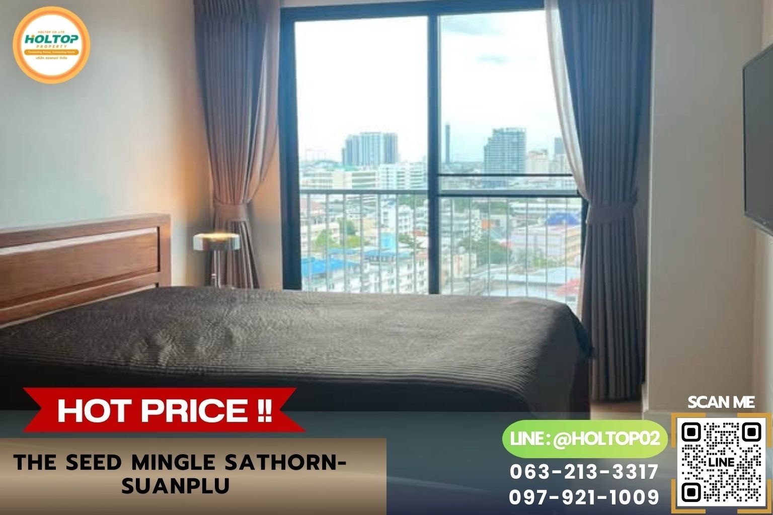 #Z6372 Condo for rent The Seed Mingle Sathorn-Suanplu.