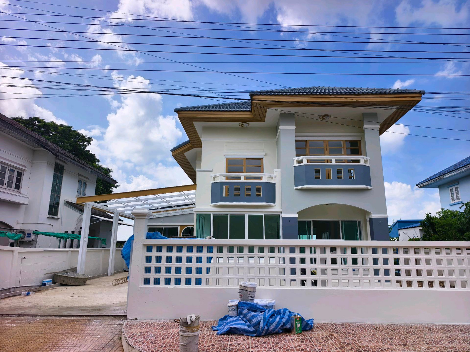 Newly renovated single house for sale, Flora Ville Suwinthawong 38, decorated in Muji style, 71 sq m, 3 bedrooms, 3 bathrooms, added a room at the back of the house, natural view. Newly renovated single house for sale, Flora Ville Suwinthawong 38, decorated in Muji style, 71 sq m, 3 bedrooms, 3 bathrooms, added a room at the back of the house, natural view.