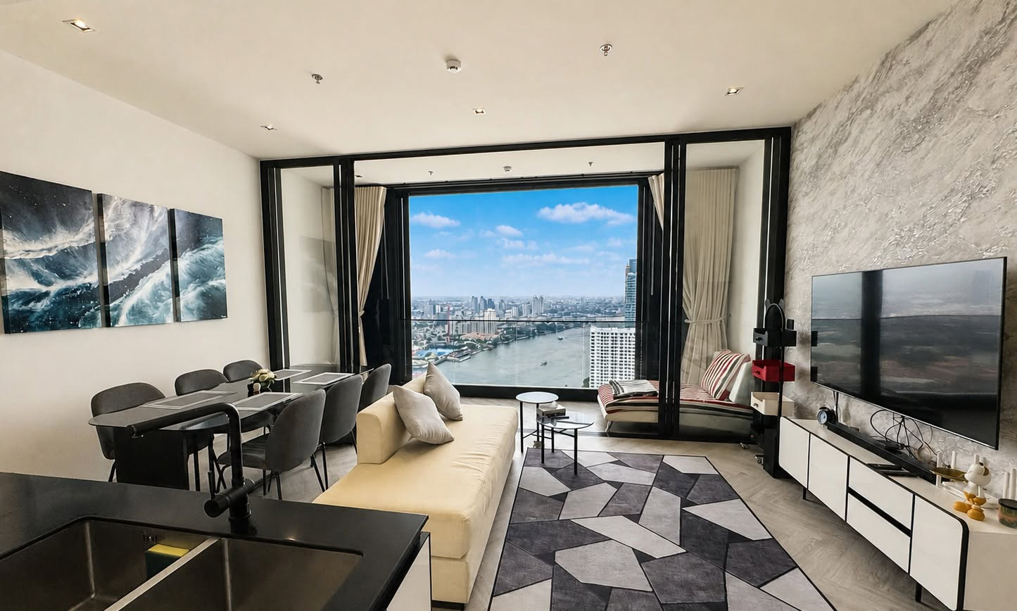 Chapter Charoennakhon Riverside for rent 79 sqm 2 beds 2 baths 69,000 per month  – รูปที่ 3