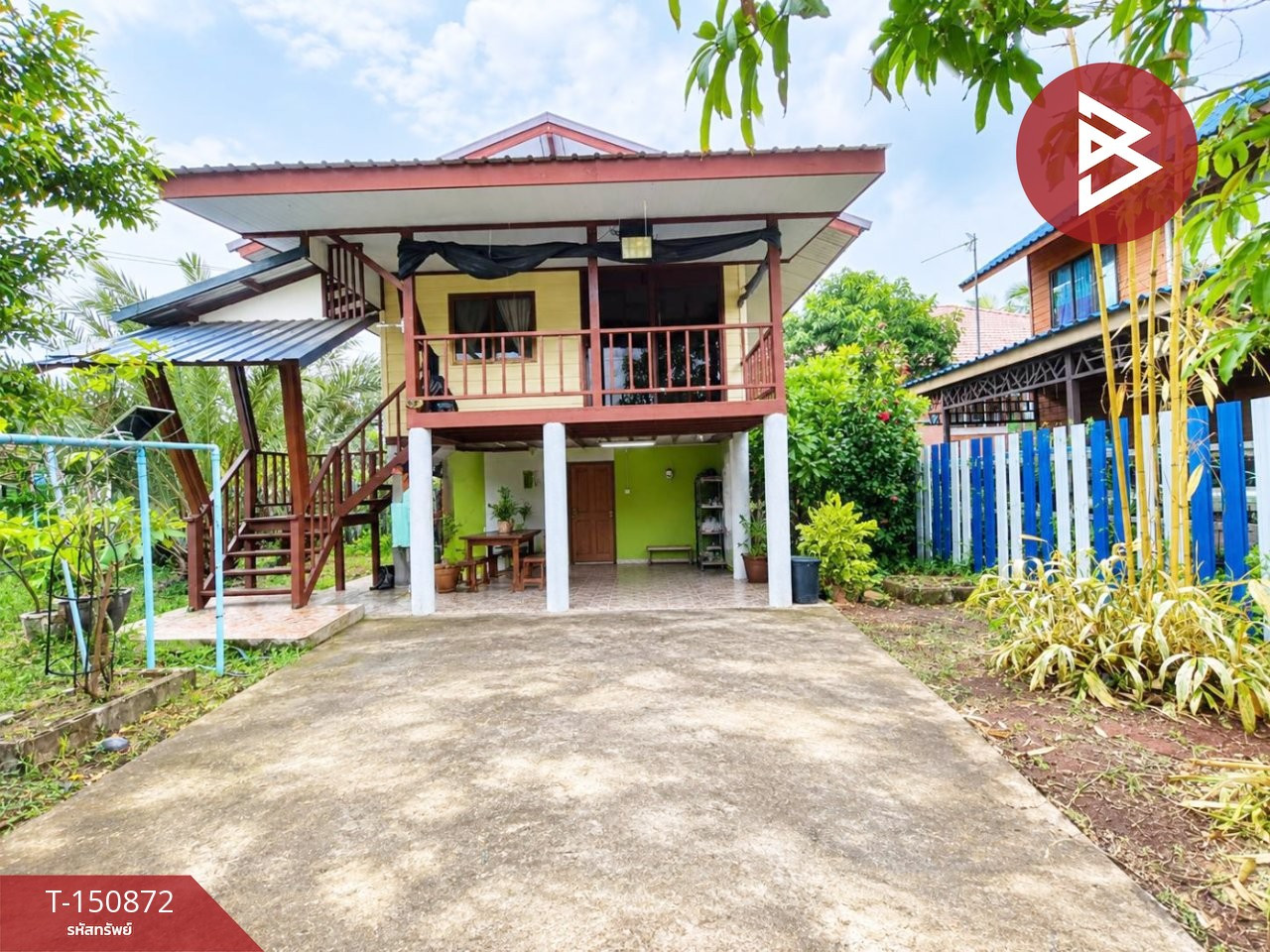 ขายบ้านเดี่ยว เนื้อที่ 60 ตารางวา บรรยากาศในสวน นางตะเคียนซอย 1 สมุทรสงคราม – รูปที่ 2