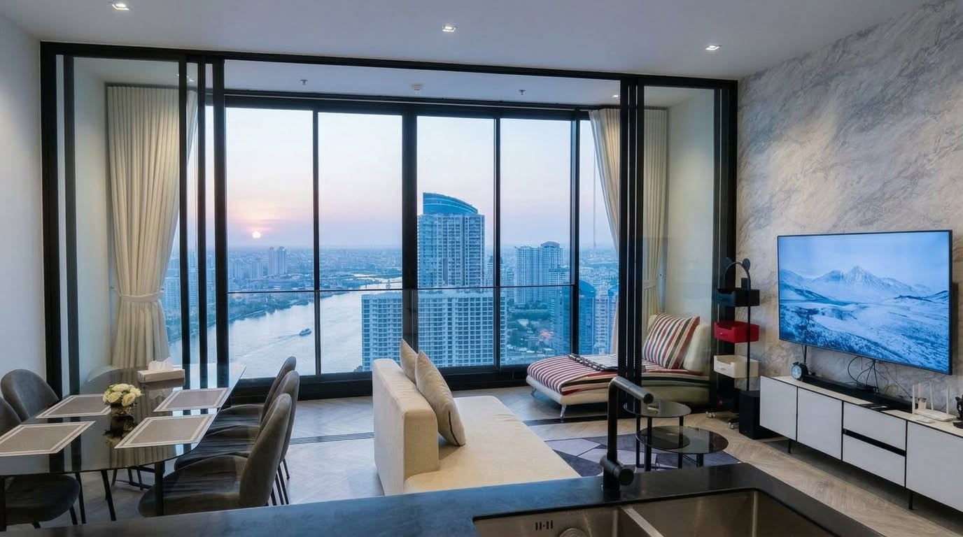Chapter Charoennakhon Riverside for rent 79 sqm 2 beds 2 baths 69,000 per month  – รูปที่ 2