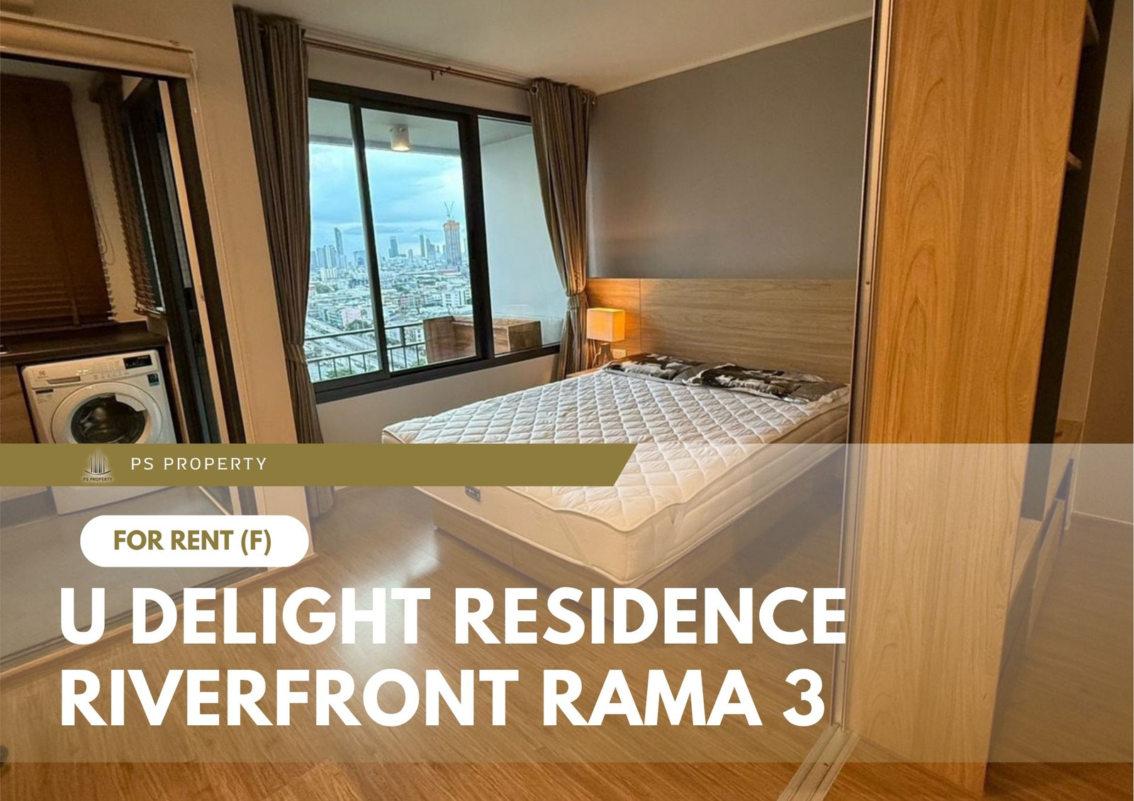 For Rent 🔥 U Delight Residence Riverfront Rama 3 🔥 Fully furnished and equipped with appliances; near BRT Wat Pariwat.