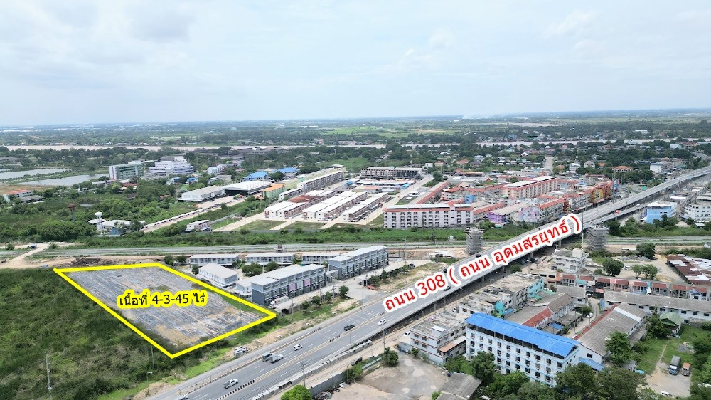 🔥 ขายที่ดินผังสีม่วง 4-3-45 ไร่ ติดถนนใหญ่ 308 ใกล้นิคมบางปะอิน – รูปที่ 3