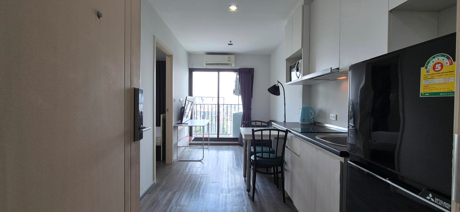 🌿🌇🌿Room decorated, fully furnished, near ARL Hua Mak, ready to rent, room for rent - Rich Park Condo @ Triple Station, near Airport Link Hua Mak Station.