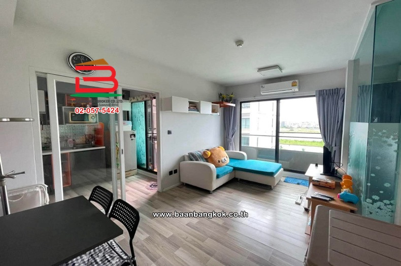Condominium area 32.66 sq m. Ease 1 Rama 2 : Condo Ease 1 Rama 2 (Rama 2 Soi 54), Rama 2 Road, Samae Dam Subdistrict, Bang Khun Thian District.