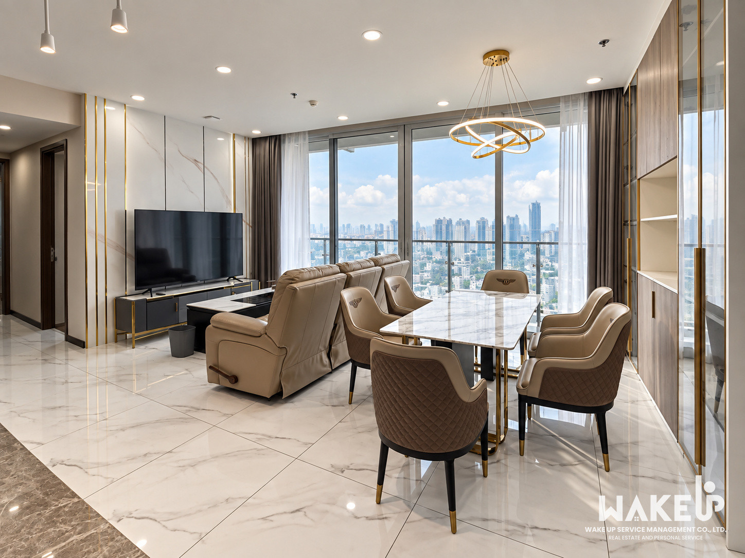 Whizdom Inspire Sukhumvit | Penthouse 3 ห้องนอน 123 ตร.ม. | ชั้นบนสุด 46F