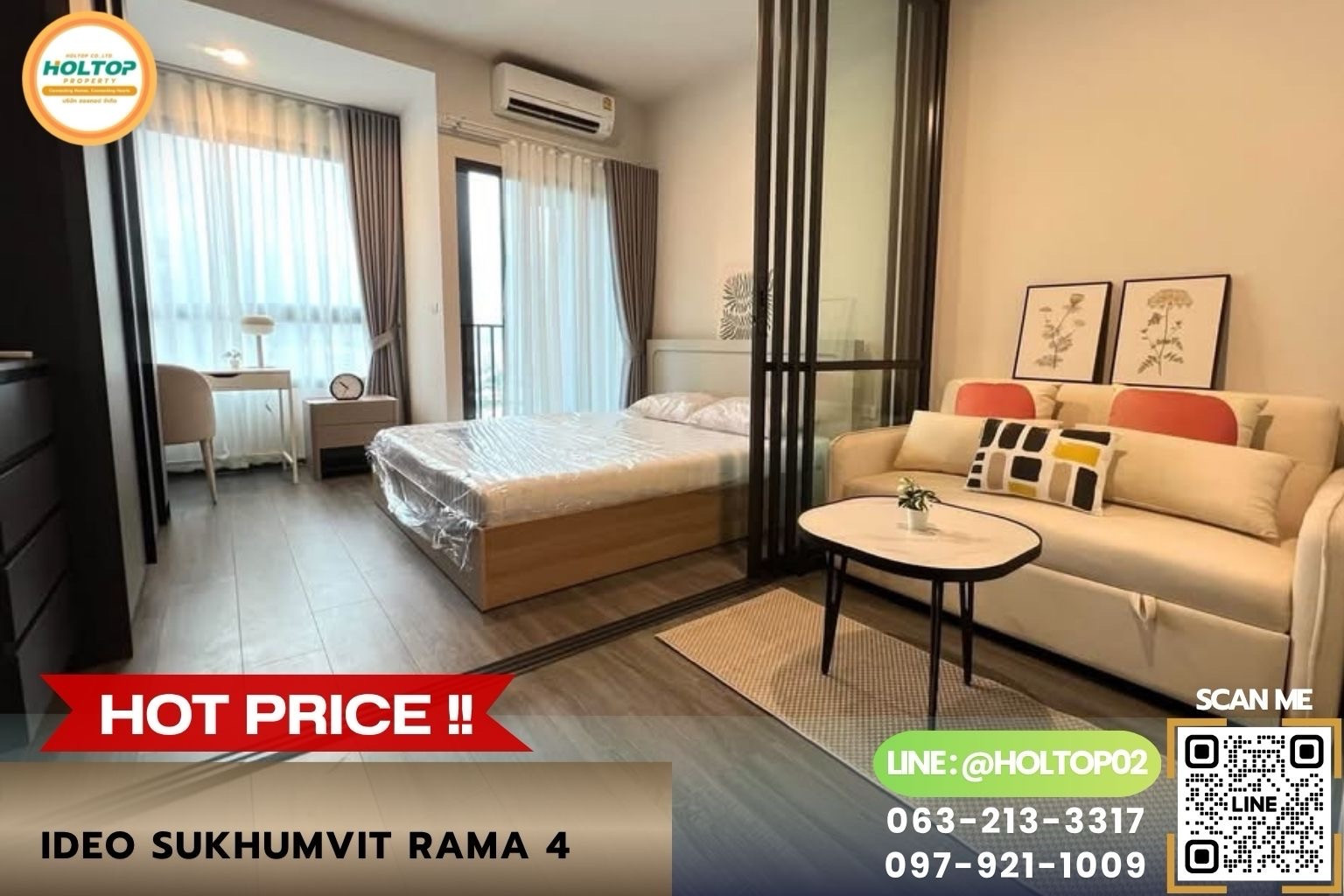 #Z6376 ให้เช่าคอนโด IDEO Sukhumvit Rama 4