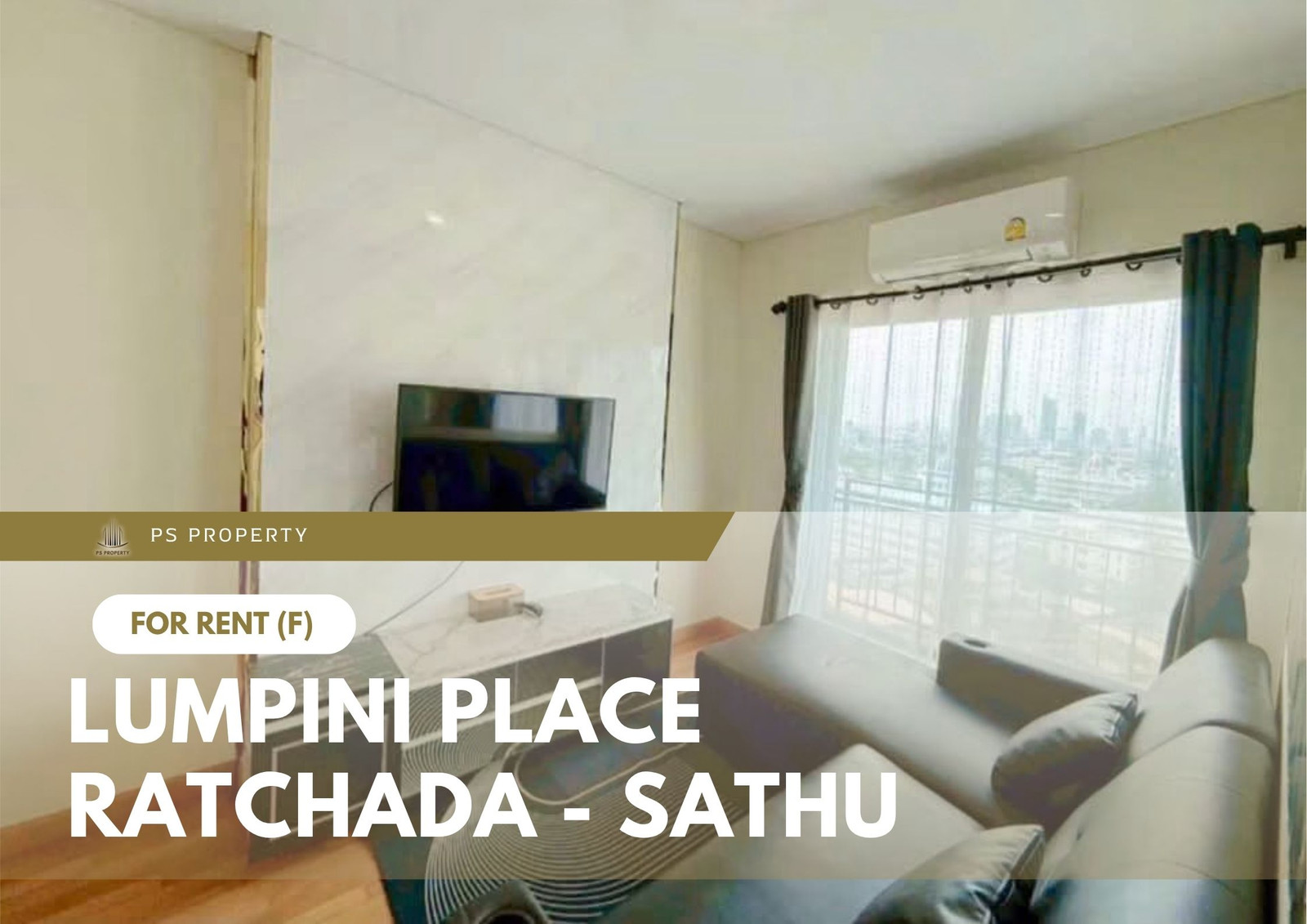 For Rent 🔥 Lumpini Place Ratchada - Sathu 🔥 Fully furnished and equipped with appliances; near BTS Chong Nonsi.