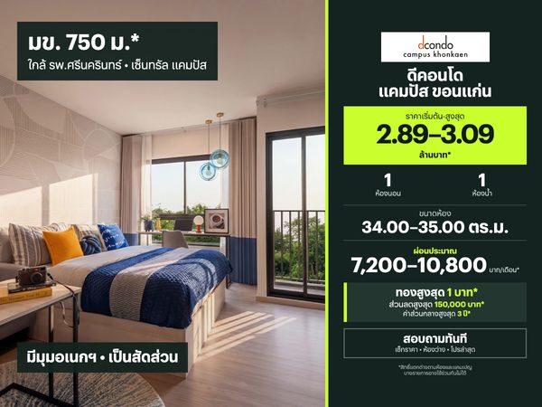 Dcondo Campus Khon Kaen for sale | 34.00–35.00 sq.m.