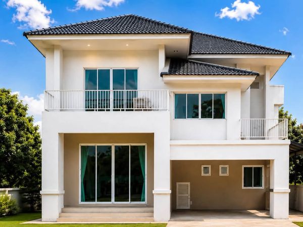✨🏡Lalin Village in the Park Watcharapol-Phahonyothin 🛋️ with furniture, bed, large sofa and dining table.