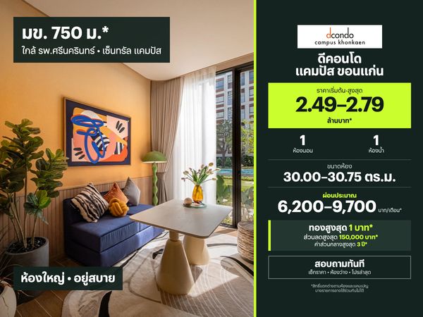 Dcondo Campus Khon Kaen for sale | 30.00–30.75 sq.m.
