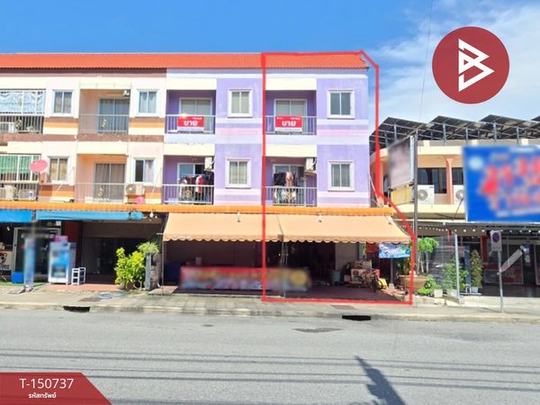 Commercial building for sale, 3 floors, area 34 sq m, Phan Thong, Chonburi.