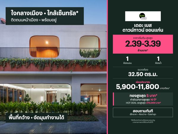 THE BASE Downtown Khonkaen for sale | 32.50 sq.m.