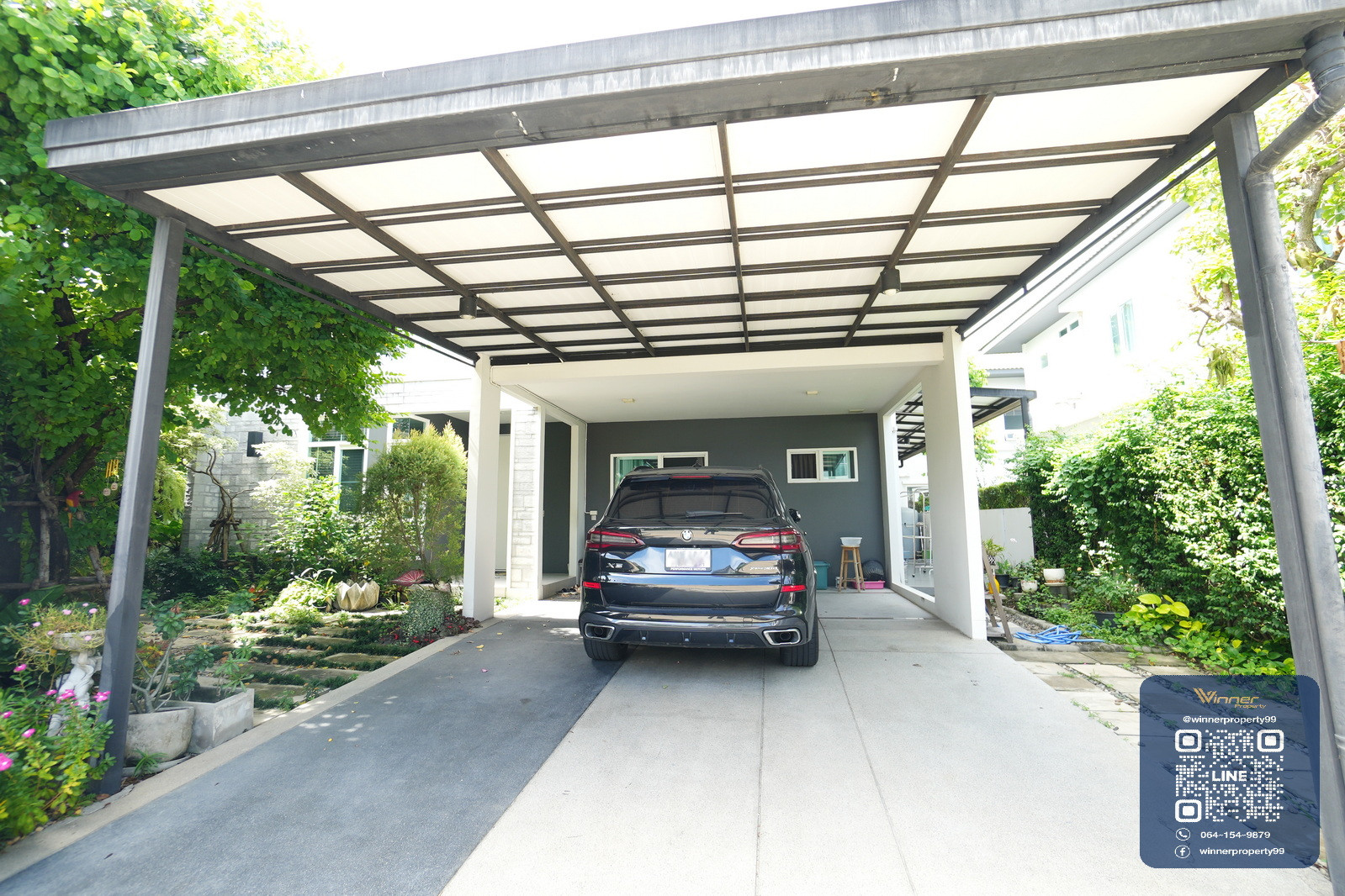 A69153h-Single house for sale, Mantana Westgate, near Central Westgate, next to the BTS, with a guest house.
