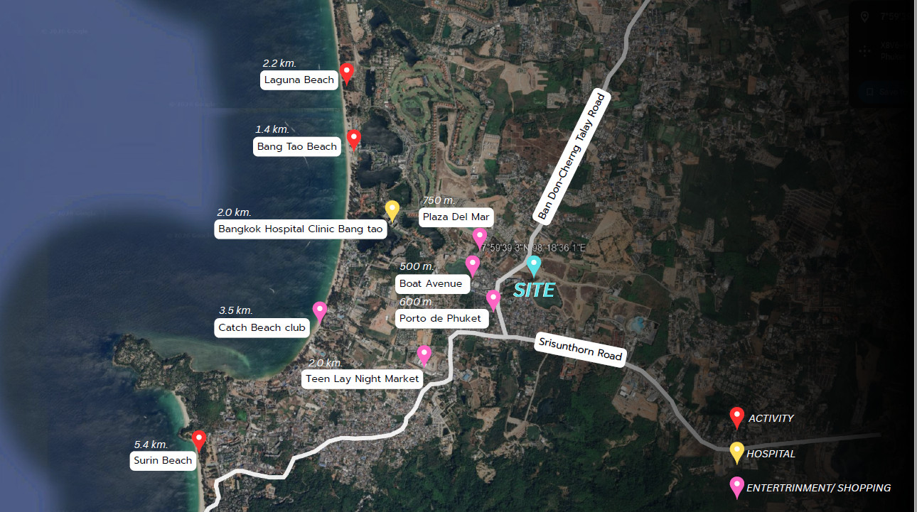 🔥 Land for sale in Cherng Talay, Phuket near Bang Tao Beach, Laguna & Boat Avenue. – รูปที่ 2