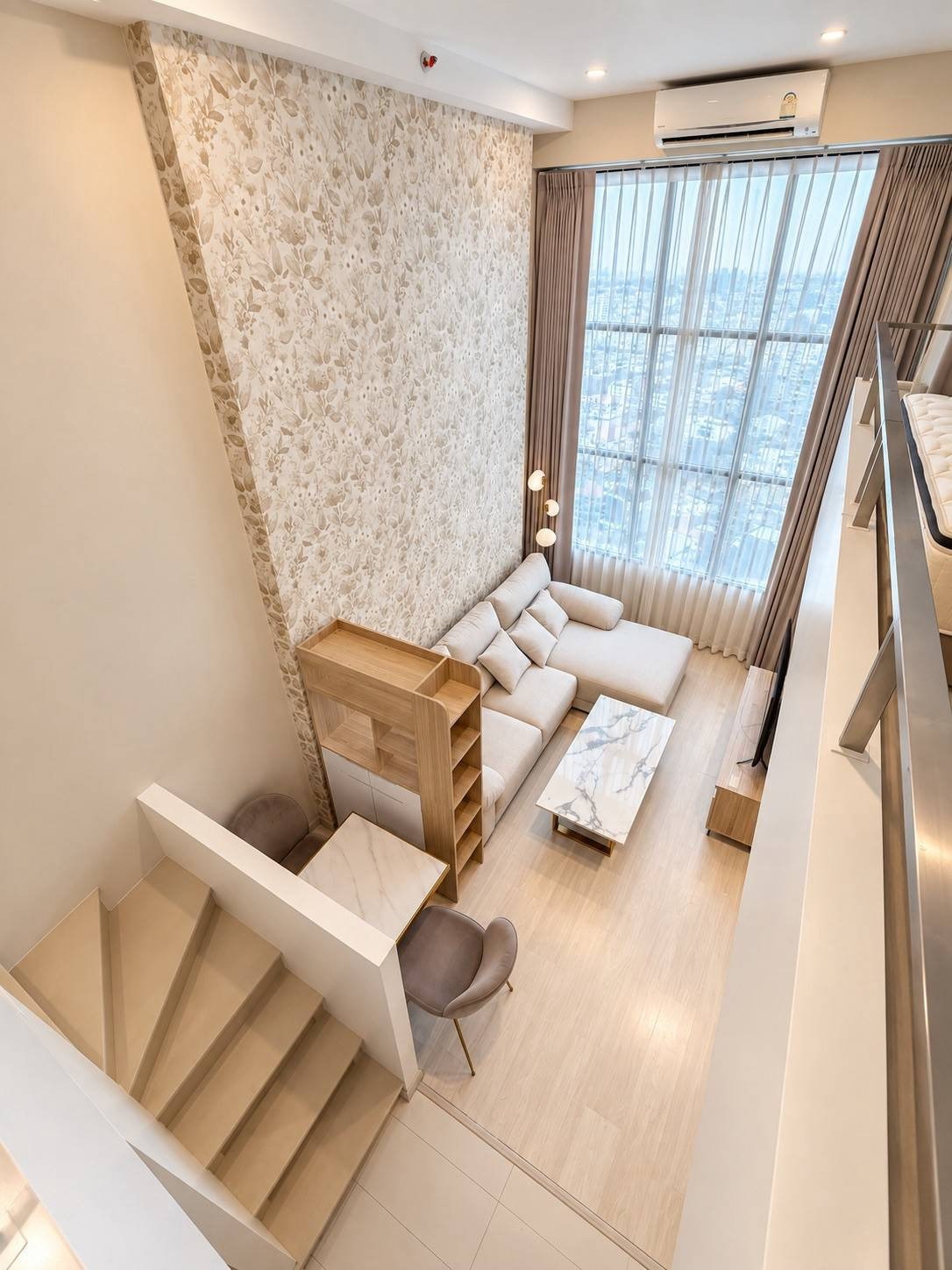 Condo for RENT : Knightsbridge Prime sathorn 𝐋𝐨𝐜𝐚𝐭𝐢𝐨𝐧 𝐒𝐢𝐳𝐞 : 42 sqm. 𝐓𝐲𝐩𝐞 : DUPLEX 1 Bed /1 Bath /working room/ City view  – รูปที่ 4