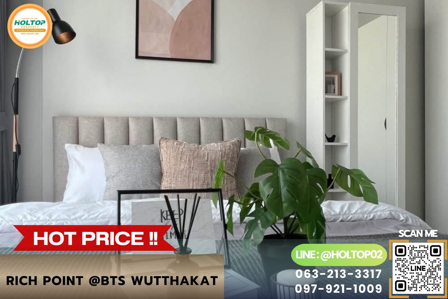 #L1282 Condo for rent Rich Point @BTS Wutthakat