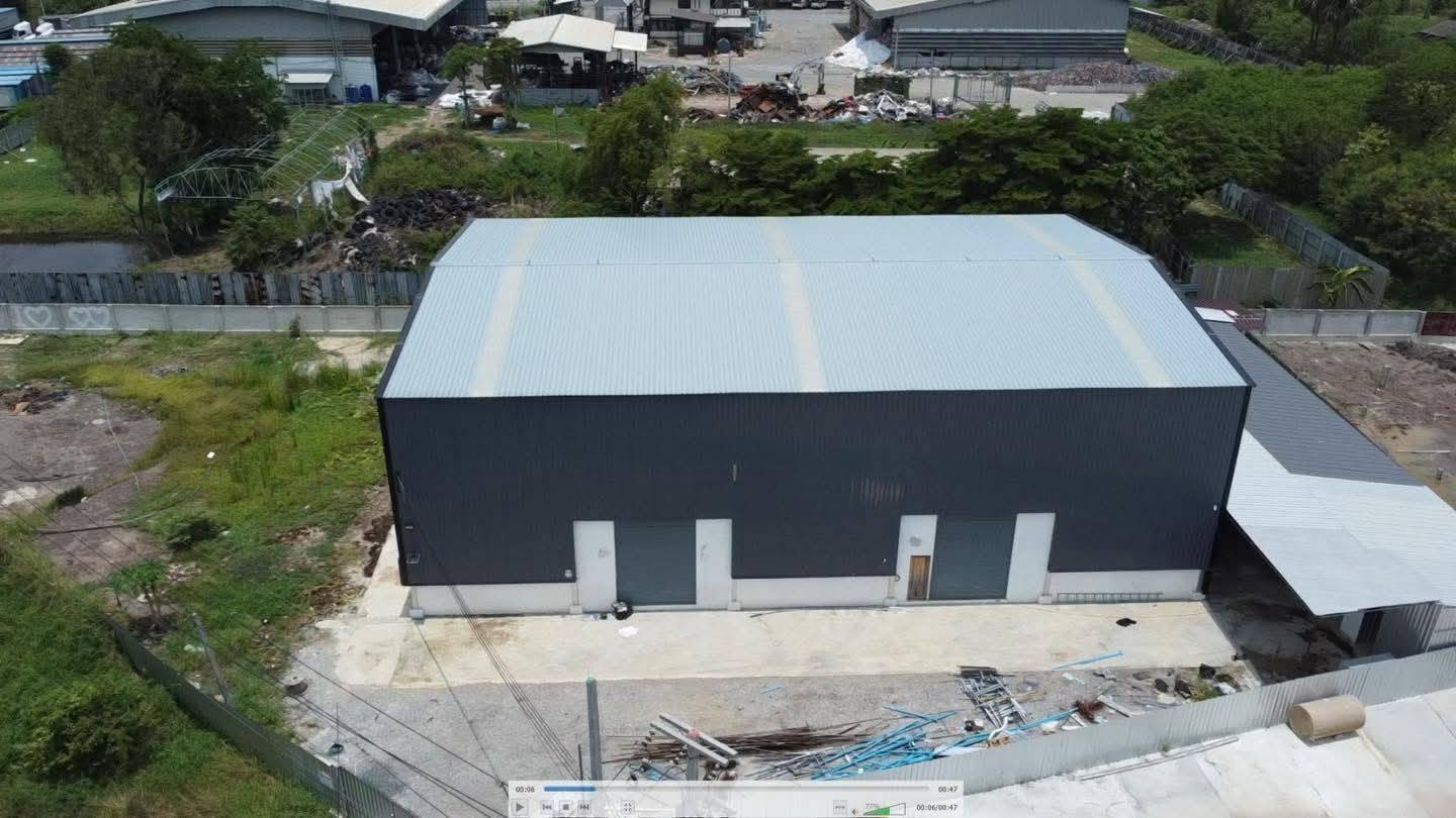 New warehouse for rent, Bang Pa-in location, size 600 sq m. Suitable for storing products, distributing products, selling online.