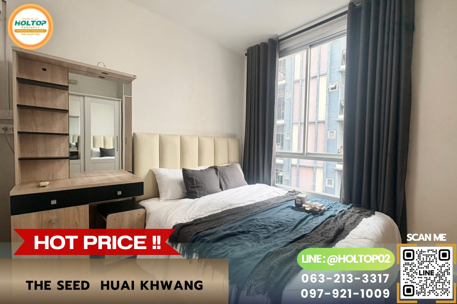#L1283 Condo for rent The Seed Ratchada Huai Khwang. #L1283 Condo for rent The Seed Ratchada Huai Khwang.