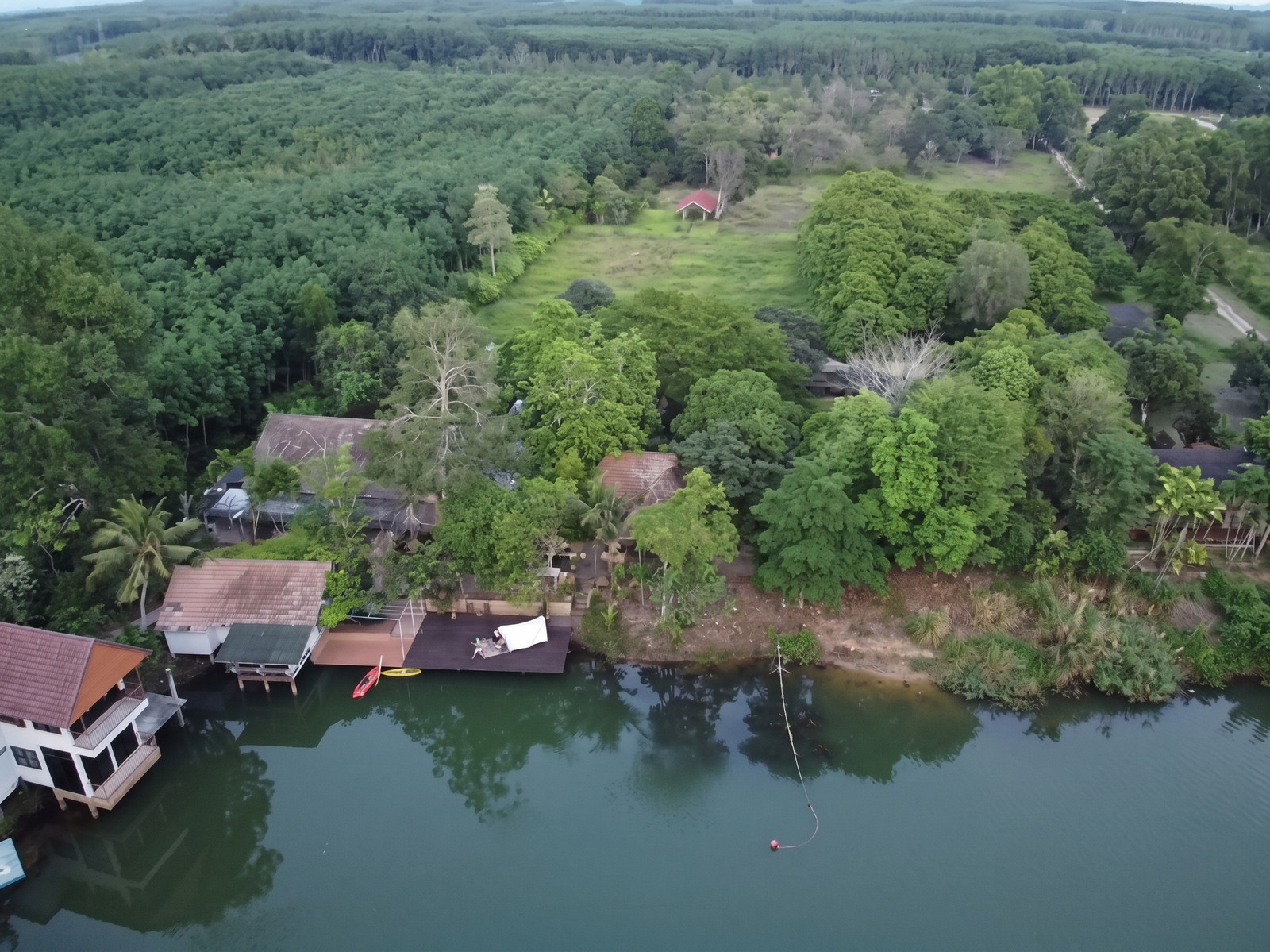 Rare land for sale! 21 rai with fruit orchard Natural water source and 10 houses – รูปที่ 4