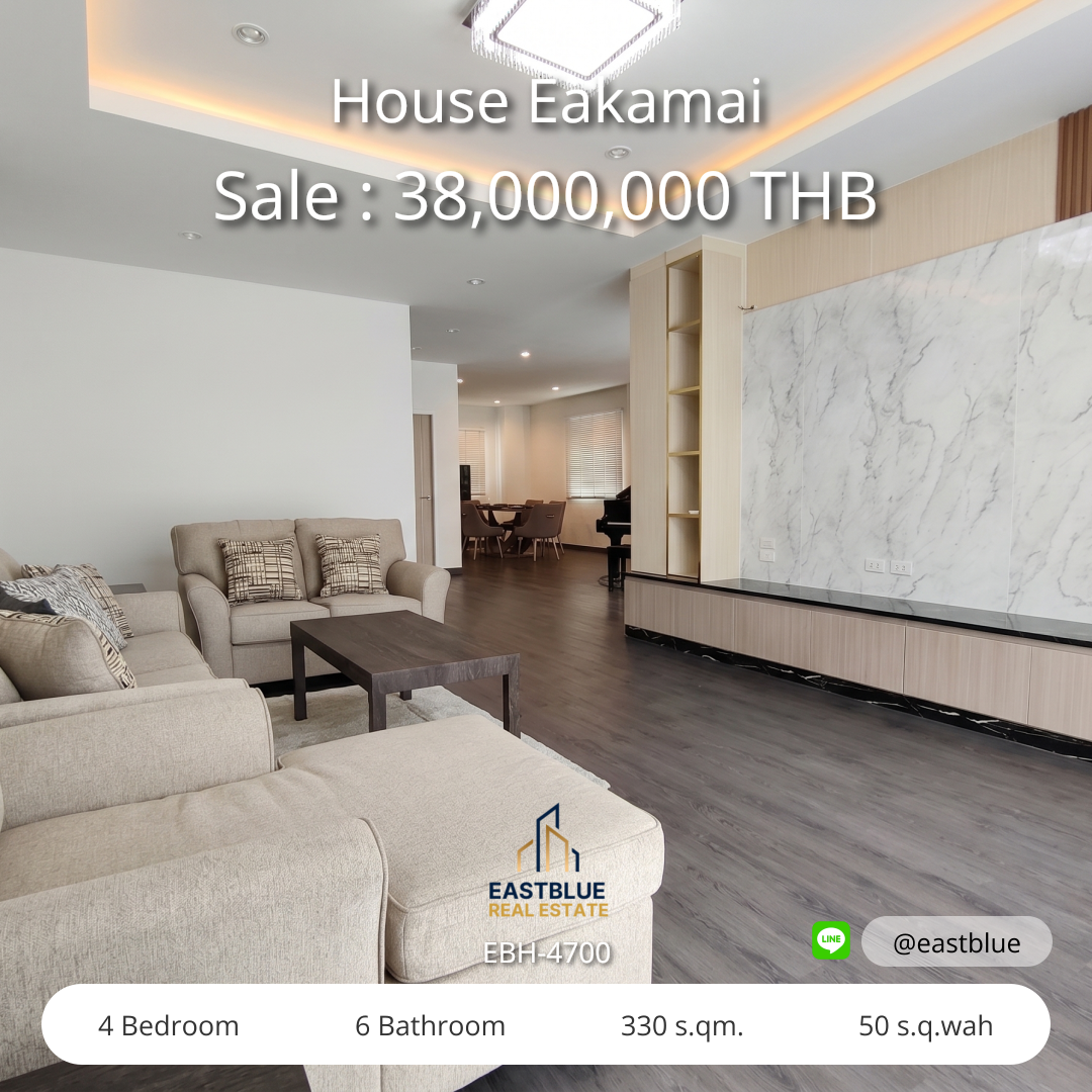 For Sale/Rent: House Eakamai 4 Bed 330 sqm near BTS Ekkamai 38M THB / 150,000 THB/month