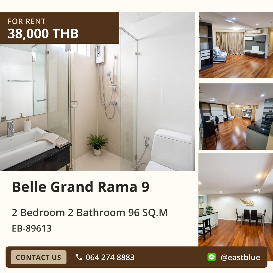For Rent: Belle Grand Rama 9 Condo near MRT Phra Ram 9! ✨