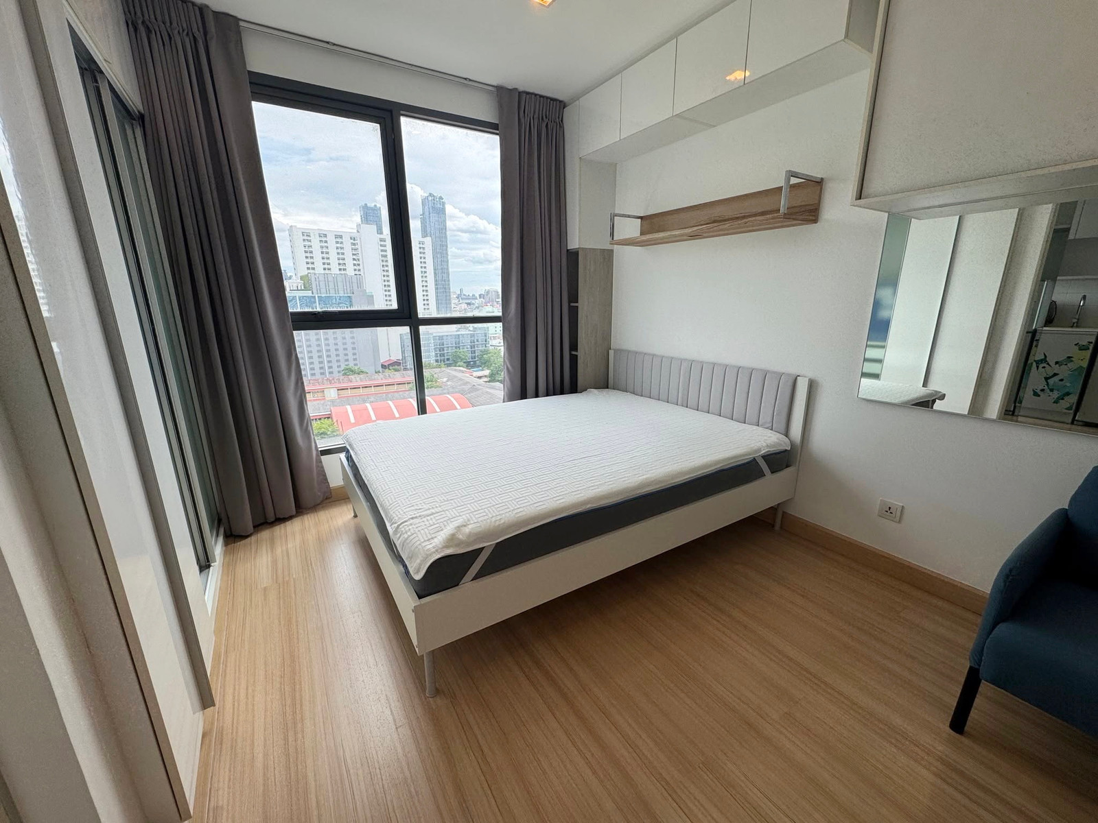 🔥For rent Ideo Mobi Phayathai #Beautiful room, built-in, lots of storage, high floor, clear view #Best price