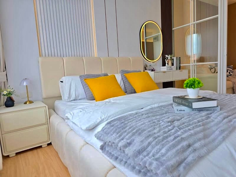 Urgent sale, Plum Condo Nawamin 86, newly renovated, fully furnished, beautiful, fully furnished, ready to move in.