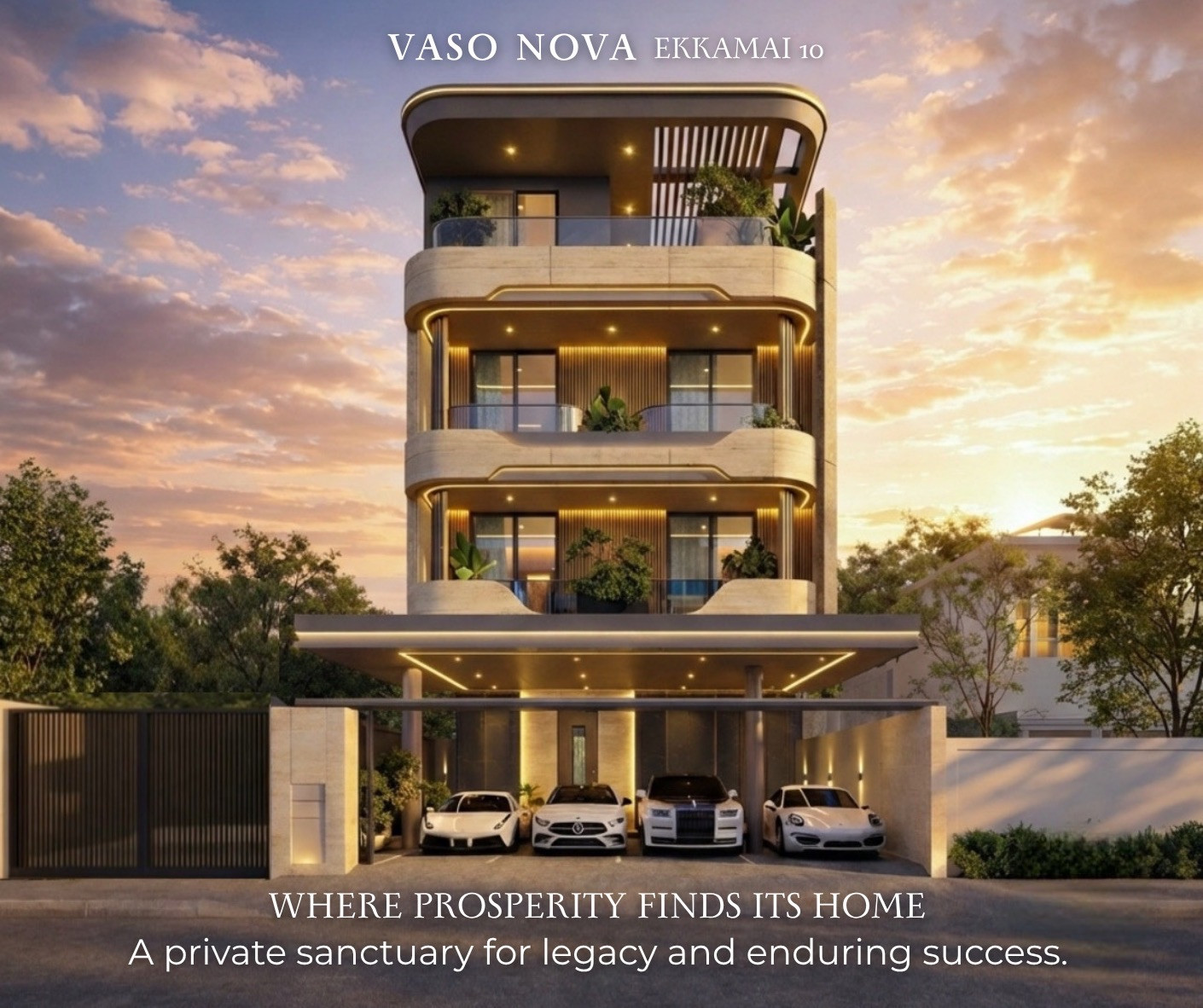 คฤหาสน์หรู Ultra Luxury สไตล์ Organic Modernism โครงการ Vaso Nova Ekkamai 606