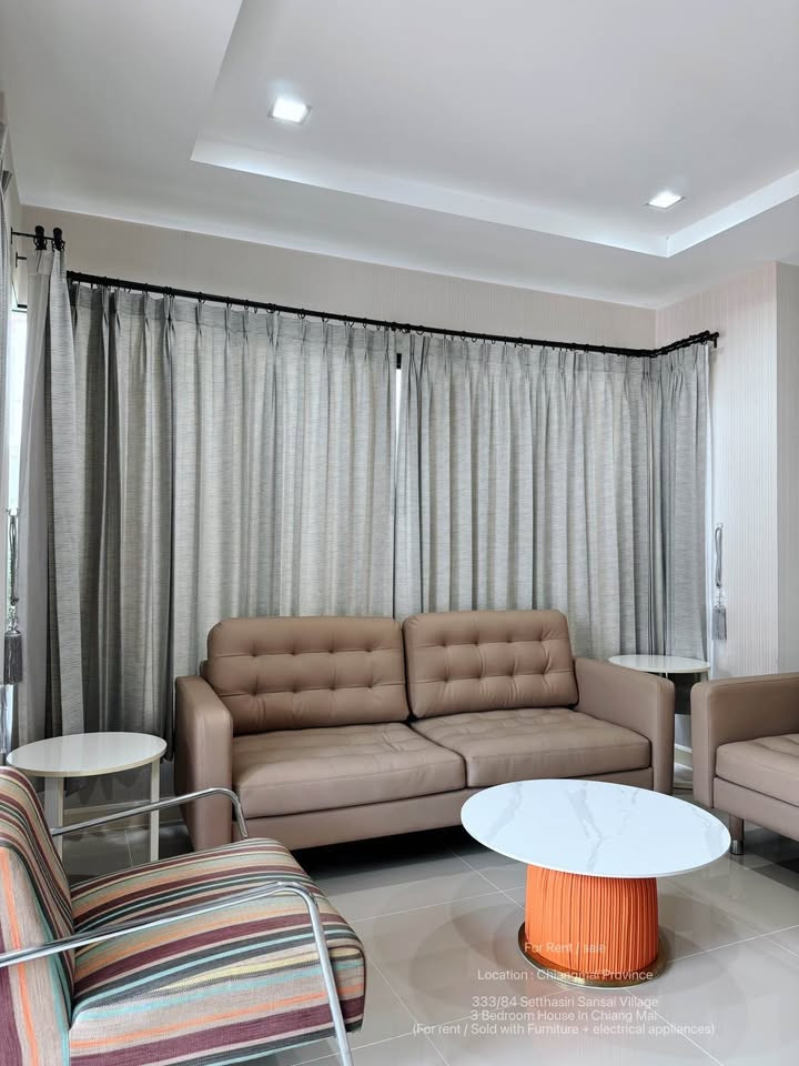 เศรษฐสิริ สันทราย (โซนรวมโชค) บ้านเดี่ยว พื้นที่กว้าง บรรยากาศร่มรื่น พร้อมเข้าอยู่ ใกล้ตลาดรวมโชค 5 นาที – รูปที่ 2