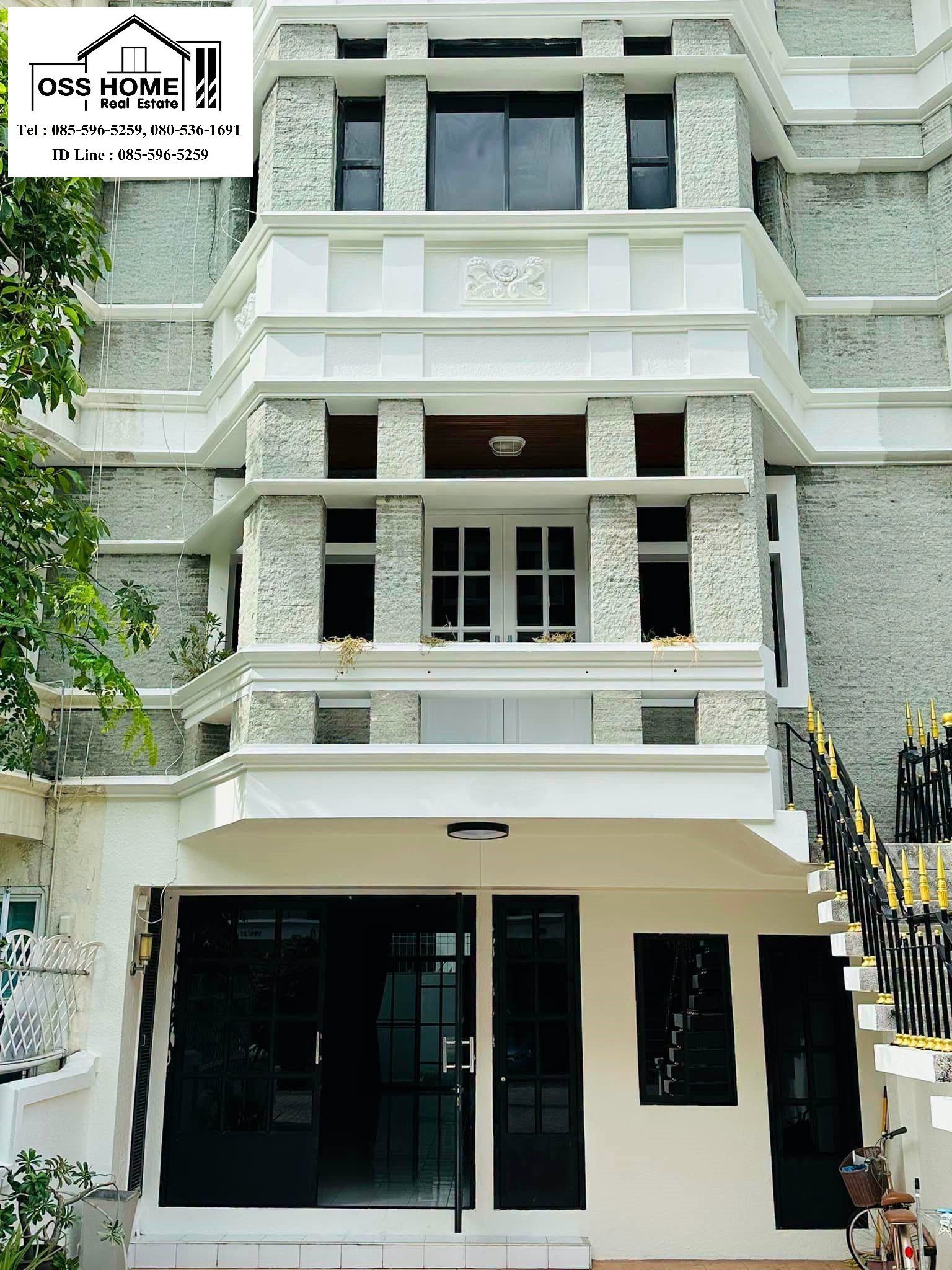 KT388 4-story townhome for rent, Chicha Castle Village, Sukhumvit Soi 31, Asoke-Phrom Phong area, behind SWU Prasarnmit University, near Emporium International School, Terminal 21 Asoke, convenient travel, suitable for family living or an office. The addr – รูปที่ 2