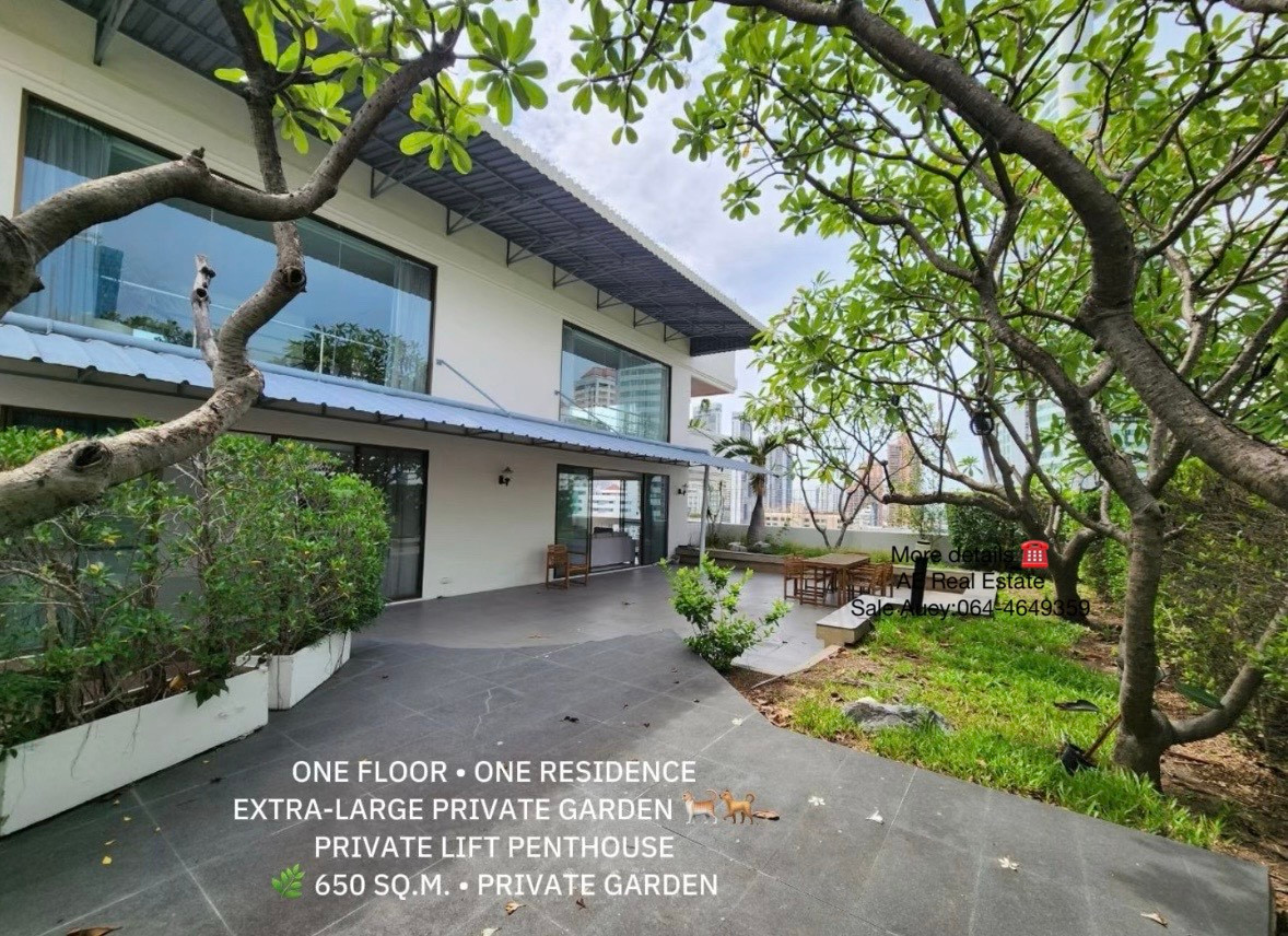 ONE FLOOR • ONE RESIDENCE EXTRA-LARGE PRIVATE GARDEN 🐈🐕 PRIVATE LIFT PENTHOUSE 🌿 650 SQ.M. • PRIVATE GARDEN