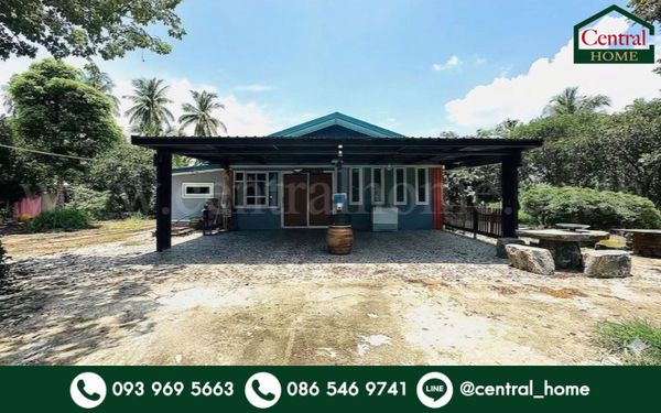 Single house, land 1 rai 3 ngan, Khlong Chado, Sam Chuk, Suphanburi, beautiful view, very cheap price.